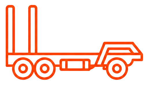 Icono de transporte de cama baja